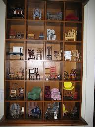 Claire Recently Added New Chair To Her Collection She S Collected For Years And Is Thrilled With Her New Green Easy Chair Wool Felted By Oh Displaying Collections Miniature Chair Mini Chair