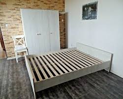 Betten zum träumen und entspannen. Schlafzimmer Komplett Bett 160x200 Gestell Kleiderschrank 3turig Weiss Braun Grau Ebay