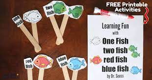 Seuss one fish two fish coloring pages printable. Fun Free Activities For Dr Seuss One Fish Two Fish Rock Your Homeschool
