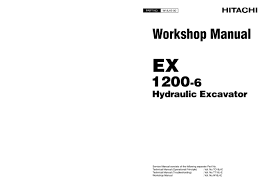 hitachi ex1200 6 hydraulic excavator service repair manual