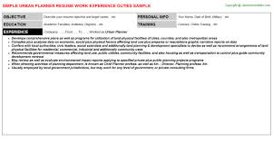 These resume templates are completely free to download. Urban Planner Resume Sample