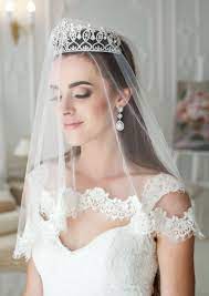 Wedding Tiara Rhinestone Crown Crystal Bridal Tiara Silver Etsy Bridal Tiara Bridal Wedding Bridal Veils