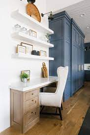 These cabinet boxes were built with birch plywood and poplar trim from the hardware store. 30 Cool Kitchen Offices That Save Much Space Shelterness