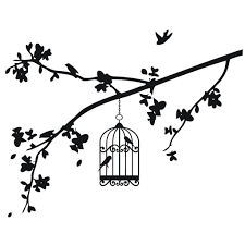 Black And White Pictures To Draw Use A Magic Marker And Draw This On The Laundry Room Doors Bird Drawings Cage Tattoos Birdcage Drawing