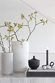 Lyngby Vase In Matte White By Lyngby Porcelaen From Connox Designer Furniture And Home Accessories Securely And In C Modern Apartment Decor Vases Decor Vase
