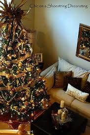 My Fancy Christmas Tree With A Touch Of Leopard Print Red And Gold Christmas Tree Gold Christmas Tree Black Christmas Trees