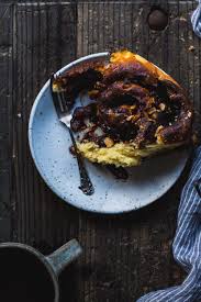 Chocolate Hazelnut Pear Sweet Buns With Coffee Glaze Vegan The Floured Kitchen