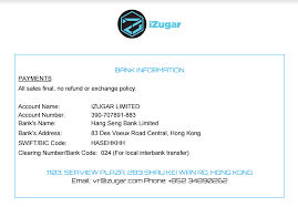Updated on jun 25, 2020. Izugar Limited Online Shop Worldwide Shipment Bank Transfer