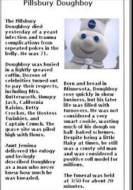 Pillsbury Doughboy Obituary Pillsbury Doughboy Pillsbury Dough Pillsbury Doughboy Pillsbury