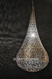 Tear Drop Pendant Light By Tazi Designs Moroccan Lighting Moroccan Lamp Silver Pendant Lighting