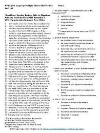 Ap English Language Multiple Choice Mini Practice Set 3 Ap English Language Ap English Ap Lang