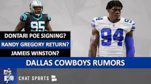 Dallas Cowboys Rumors Dontari Poe Signing In Nfl Free Agency Randy Gregory Return Jameis Winston Youtube