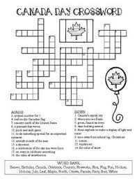 Canada Day Crossword Puzzle Color And Bw Versions Canada Day Canada For Kids Crossword