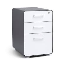 Charcoal White Stow 3 Drawer File Cabinet Poppin In 2020 Filing Cabinet 3 Drawer File Cabinet Minimalist Drawers