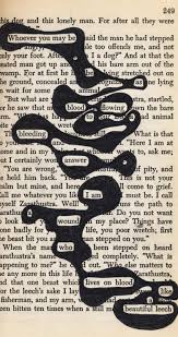 Found Poems Examples The Man With The Blue Guitar Carrie Arizona S Altered Page Found Blackout Poetry Art Book Art Found Poetry