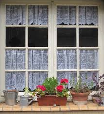 cafe curtains white lace curtains