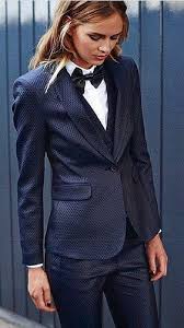 Dressed In Tuxedo And Bow Tie Women Suits Wedding Tuxedo Women Girl Tux