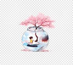 Anime manga kavaii chibi, manga boy, black hair, cartoon, fictional character png. Art Cherry Blossom Anime Imagination Watercolor Cherry Tree Material Love Watercolor Painting Png Pngegg