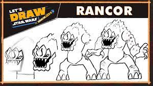 The rancor is a large carnivorous reptomammal native to the dathomir plant. Let S Draw Star Wars How To Draw A Rancor Fantha Tracks