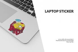 Laptop Sticker Mockup Set 188590 Mockups Design Bundles Mockup Free Psd Laptop Stickers Mockup Design