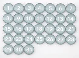 31 Classy Grey Calendar Number Glass Magnets Etsy In 2020 Glass Magnets Calendar Numbers Calendar