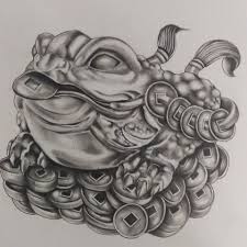 Black And White Frog Tattoo Designs Money Frog Hinh Xăm Hinh Xăm Mau Yeu Hinh Xăm