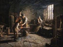 Bbc Your Paintings The Blacksmith S Shop Blacksmith Shop Blacksmithing Art Shop