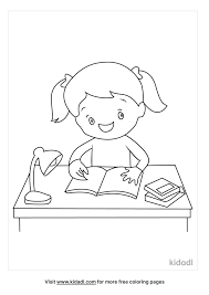 Daisies are such happy flowers. Girl Sitting At Desk Coloring Pages Free School Coloring Pages Kidadl
