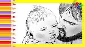 Draw a small circle for camel snout and a curve line that joins. How To Draw Father And Daughter Drawing Sketch Step By Step Fathers D Drawing Sketches Drawings Creative Drawing