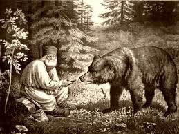 Преподобный серафим саровский кормит медведя хлебом. Serafim Sarovskij Biografiya Prosvetlyonnogo