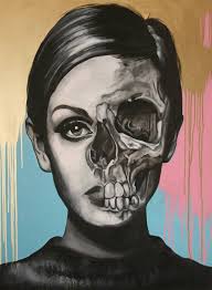 Half animal face half skull drawing. 19 Half Face Half Skull Ideas Skull Art Skull Half Skull