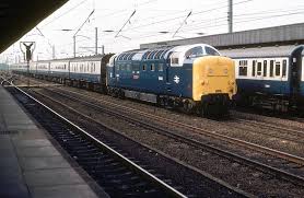 55018 Ballymoss At Hitchin On 21st July 1980 Ian Bowskill British Rail Diesel Locomotive Train