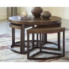 Lizeth Coffee Table With 4 Nested Stools In 2020 Coffee Table With Stools Coffee Table Coffee Table Setting