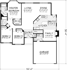 Do you want all of the rooms in your house to be on the same level because of young children or do you just prefer not dealing with stairs? Ranch Style House Plans 1728 Square Foot Home 1 Story 3 Bedroom And 2 Bath 2 Garage Stalls By Mons Ranch Style House Plans House Plans House Layout Plans