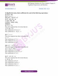 A 2 b 2 c 2 solve for b. Rd Sharma Solutions For Class 8 Chapter 6 Algebraic Expressions And Identities Download Free Pdf