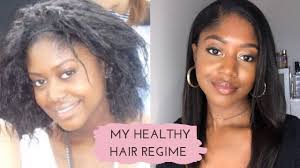 You will need to take steps to add extra moisture to your hair to prevent frizziness and breakage. My Hair Care Regime How To Grow Healthy Relaxed Hair Healthy Hair Junkie Youtube