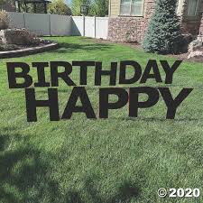 Create your own message or choose from stock sets. Black Happy Birthday Letters Yard Sign Walmart Com