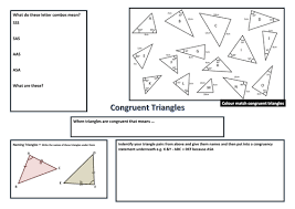 Geometry worksheets with answer keys. Congruency In Triangles Resources Tes