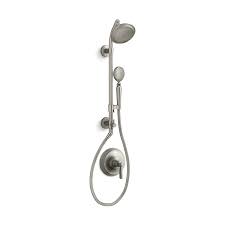 ✅ free shipping on many kohler shower heads. Kohler Kss Bancroft 4 Hydroshhs Cp Polished Chrome Hydrorail Pressure Balanced Shower System With Shower Head Hand Shower Hose Shower Column Valve Trim And Rough In Faucet Com