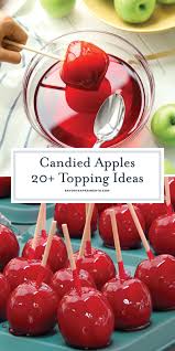 The Classic Candied Apple Is A Beautifully Colorful Glassy Red Apple A Lollipop Candy Coating With Lush Candy Apple Recipe Gourmet Candy Apples Apple Recipes