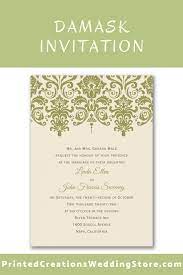 Damask Invitation Damask Invitations Invitations Wedding Invitations
