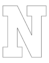 Printable Letter N Template