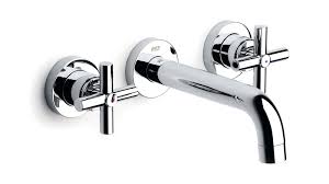 Easy to clean diamond chrome. Roca Loft Wall Mounted 3 Hole Basin Mixer Tap 5a4743c00