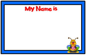 What is your name clipart for kids. Name Tag Designs Art