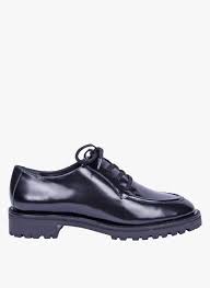 Derbies kickers à talons moyens avec doublure en cuir. Derbies En Cuir Vernis Noir Nat Nin Femme Place Des Tendances