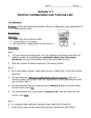 Chapter 17 properties atoms and the periodic table note taking from electron configuration worksheet answers. Activity 7 Electron Configuration Lab Coloring Lab Answer Key Jim Gonyo Science