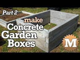 Make Concrete Garden Boxes Part 2 Complete Precast Form Build Man About Tools Concrete Garden Garden Boxes Diy Concrete Planters