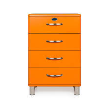 Malibu est une commode très branchée. Tenzo Commode Malibu 4 Tiroirs Orange 92x60x41 Cm Leen Bakker