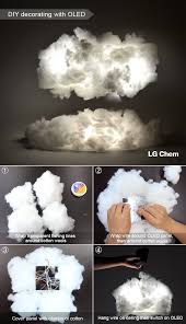 How To Create Cloud Lighting Using Low Heat Lightweight Oled Panels By Lg Display Check Out Organic Lights At Http Diy Clouds Cloud Decoration Bedroom Diy