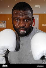 Heavyweight boxing challenger Ray Austin from the United States works out  during a public training session in Heidelberg, southwest Germany,  Wednesday, March 7, 2007. On Saturday March 10, 2007 champion Wladimir  Klitschko